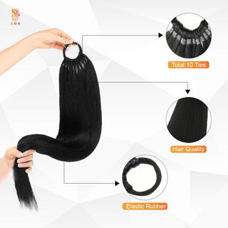 Rubber Band Ponytail Extension