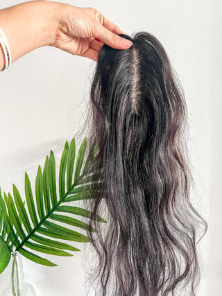 Natural Wavy Scalp Line Hair Topper