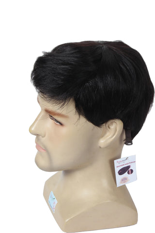 Full Head Wig For Mens - 100% Human Hairs With Adjustable Clips