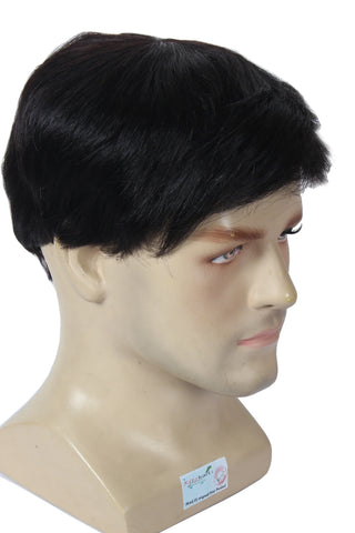 Full Head Wig For Mens - 100% Human Hairs With Adjustable Clips