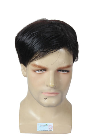 Full Head Wig For Mens - 100% Human Hairs With Adjustable Clips