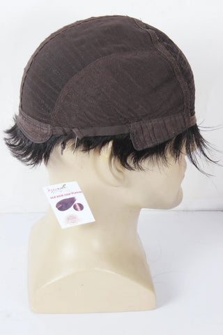 Full Head Wig For Mens - 100% Human Hairs With Adjustable Clips
