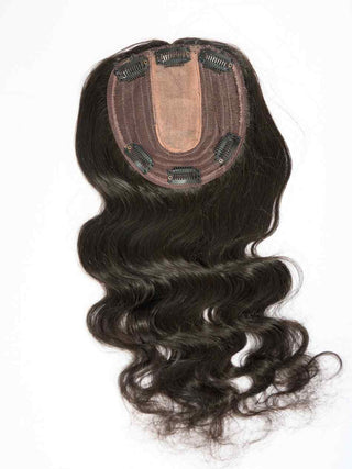 Silk Top Wefted LONG HAIR TOPPER 5x5.5Inch